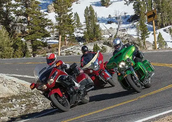 2020 Honda Goldwing Vs Harley Davidson Ultra Limited - Three Motorcycles In The Mountains With Snow