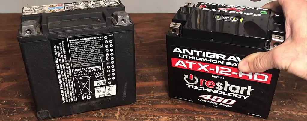 View of Battery For Harley Davidson - White Star Rides