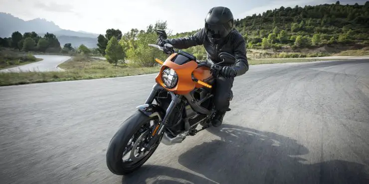 Professional Rider Driving A Harley-Davidson Motorcycle