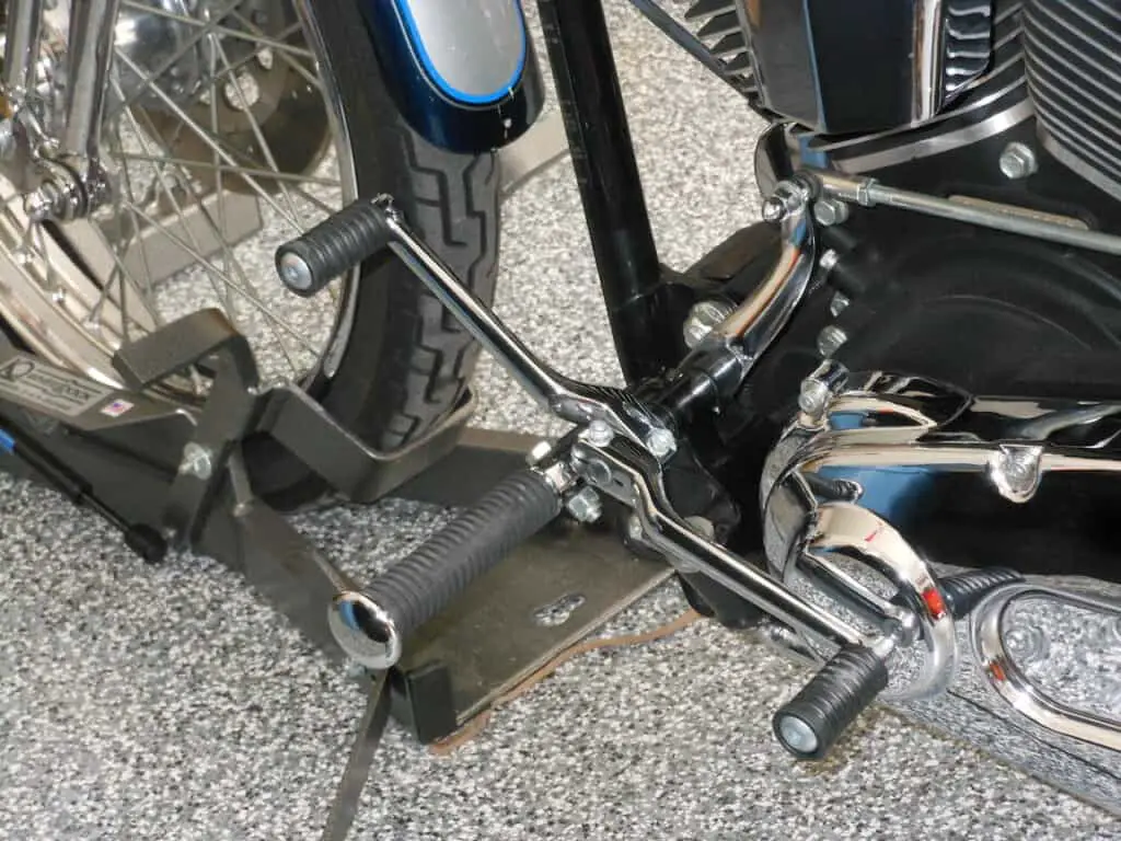 thumbnail image 2 of XMMT 3.8" Extended Heel Toe Shift Shifter Foot Peg For Harley Softail Touring Dyna Super Wide Glide, A Pair(Chrome 2 of 14