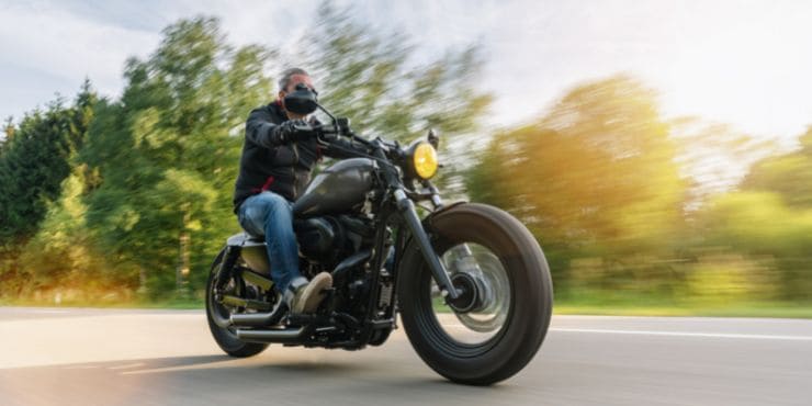 Professional Rider Driving A Harley-Davidson Motorcycle So Fast