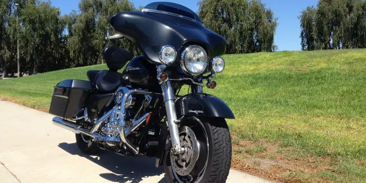 Front View Of Black Harley Street Glide