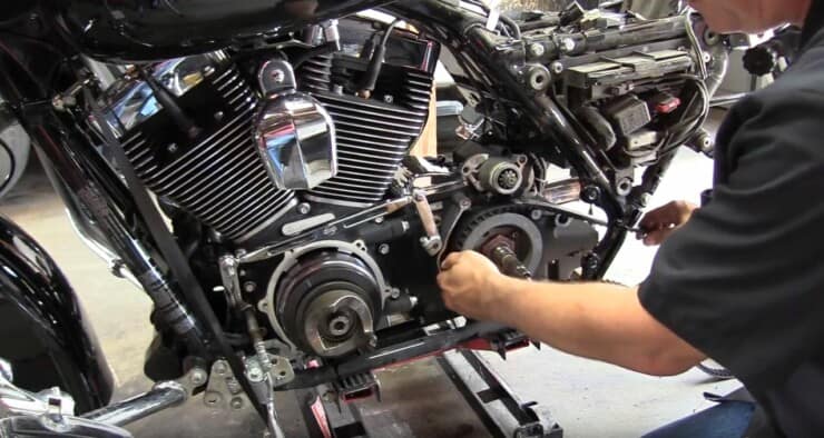How To Change Drive Belt On Harley Softail