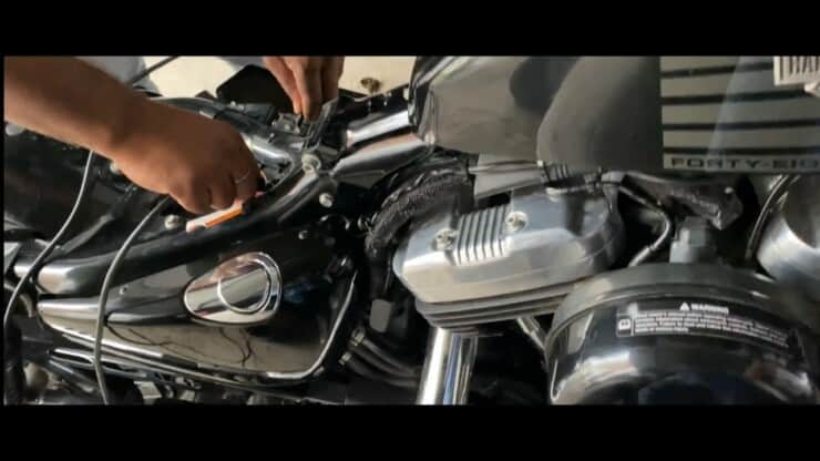 How To Jump Start Harley Sportster - Battery