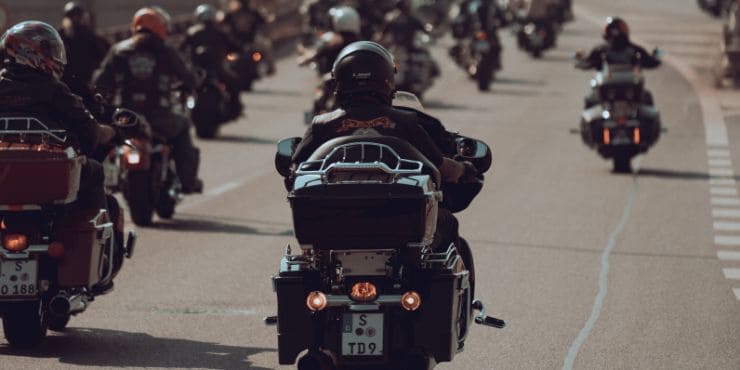 Bunch Of Harley-Davidson Riders