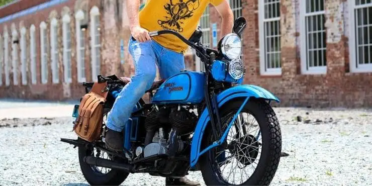 Man Testing Adjusted Idle On Fuel Injected Harley Davidson