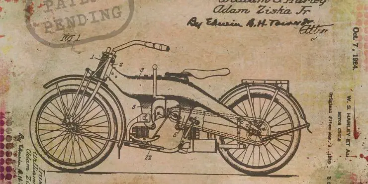 Harley-Davidson Patent Print By William Harley