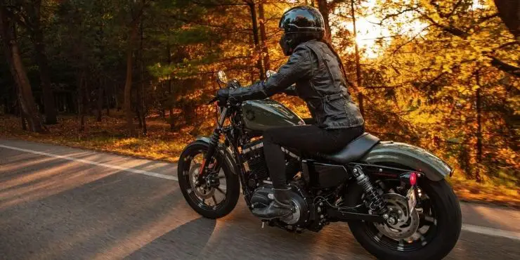 Woman Riding Harley Davidson Bike